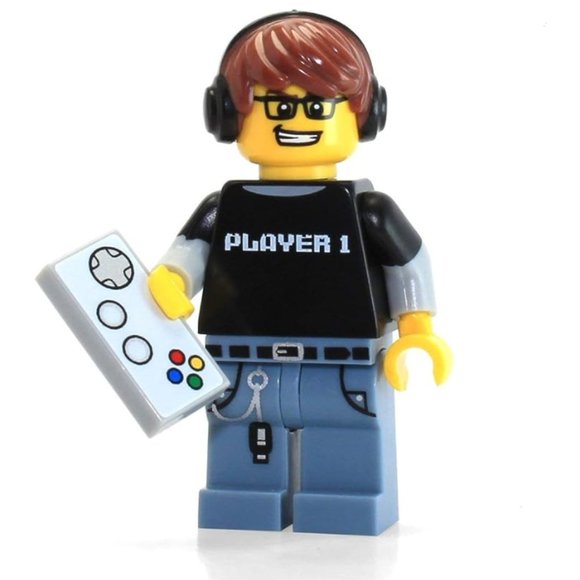 LEGO Minifigure Video Game Guy Gamer - Picture 1 of 4